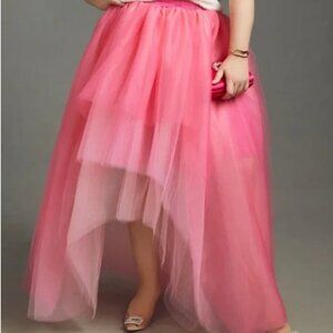 Anthropologie Hutch Asymmetrical Tulle Skirt